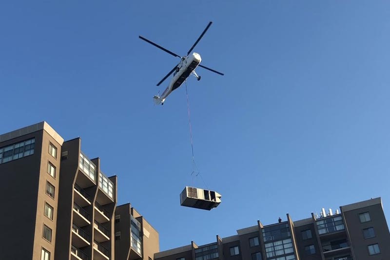 Helicopter HVAC Lift in Sacramento